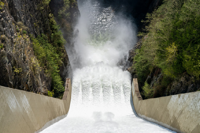 hydroelectric infrastructure.
