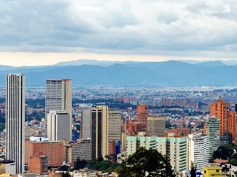 View of Bogota, the capital of Colombia.