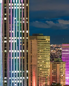 Vista panorámica de la ciudad de Bogotá.