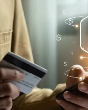 Men doing online payments with a neobank.