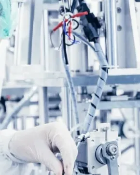Doctor using medical devices