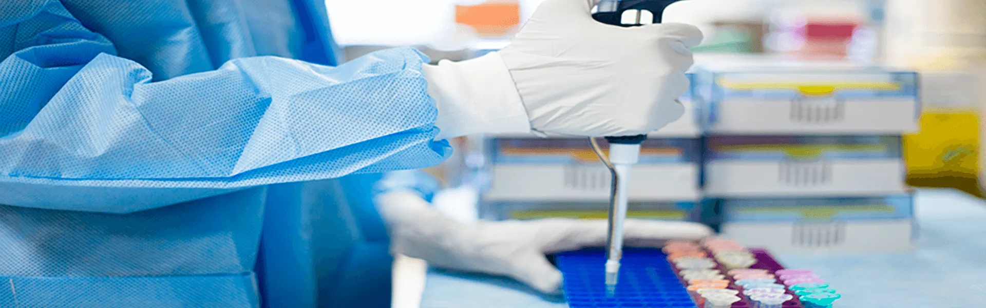scientist pipetting with hands