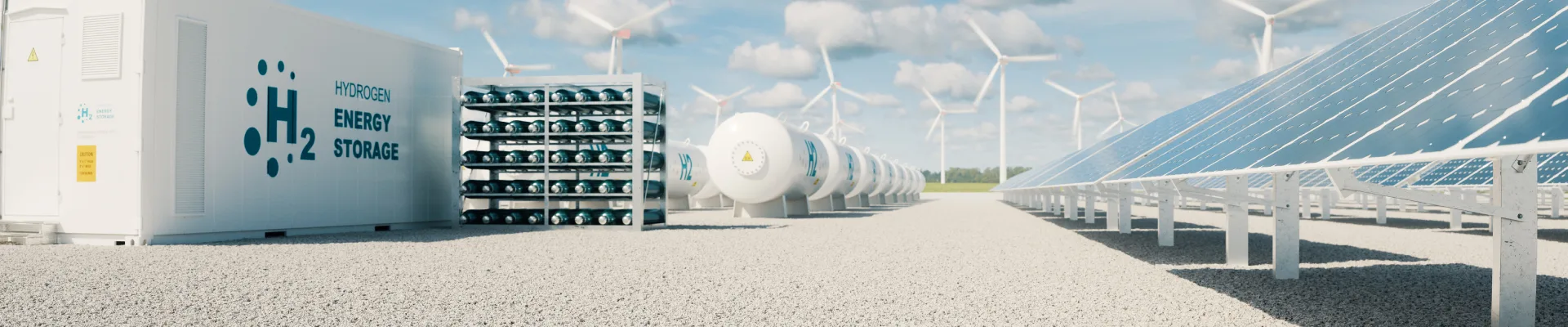 Green hydrogen production process for a global energy transition by technology development.