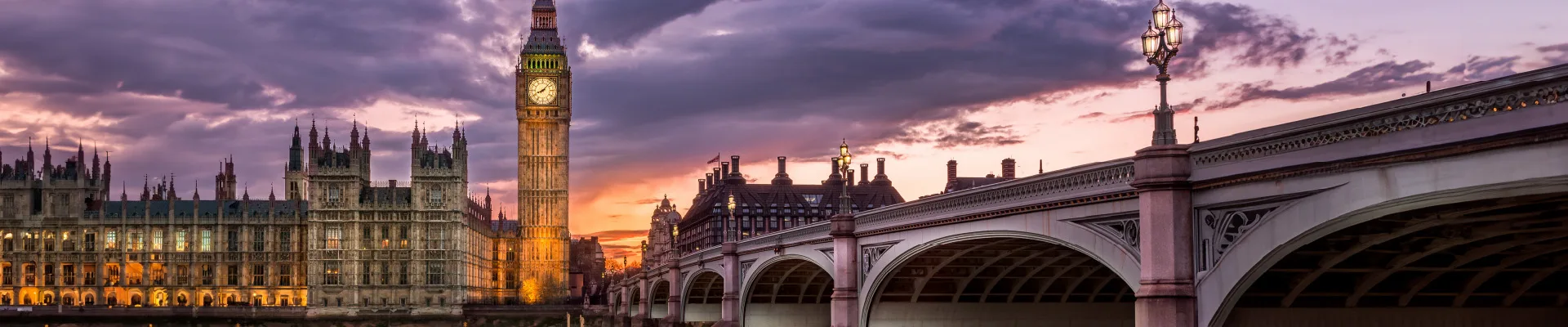 The clock tower in London.