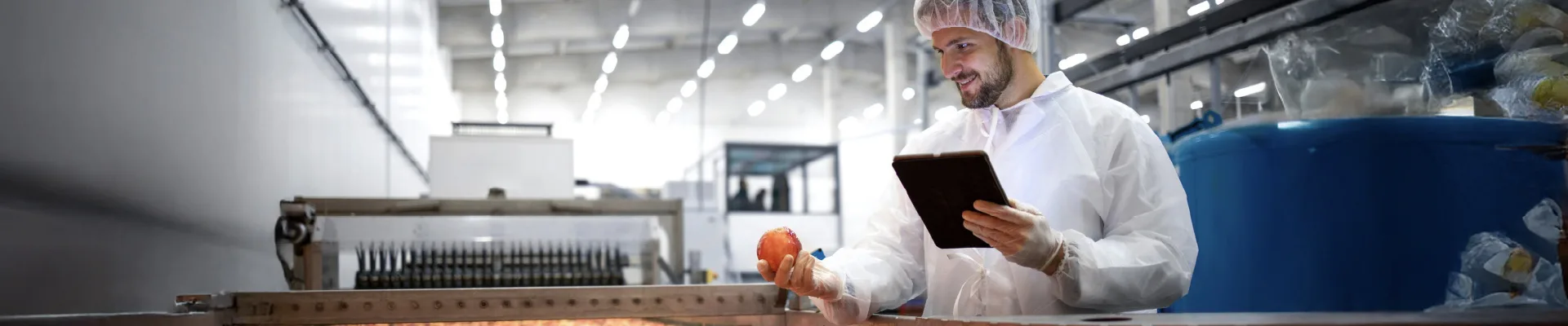 Worker doing green house farming