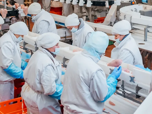 Automated production line in a Colombian factory.