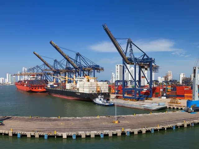 Colombian port, one of the market attractiveness of Colombia.