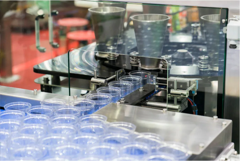 Packaging production for the plastic recycling market.