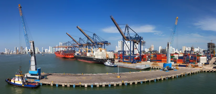 Colombian port receiving multinational companies arriving in the country thanks to its infrastructure development and the Colombian economic diversification.