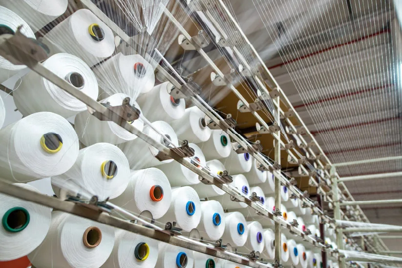 Planta de producción textil en Colombia.