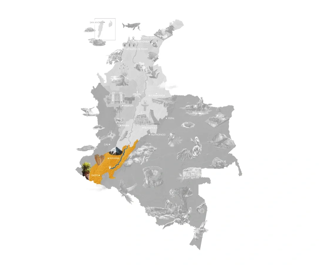 Mapa del Macizo Colombiano